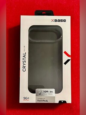 Crystal Slim Clear Case for Pixel 9 Pro XL — Black Bumper